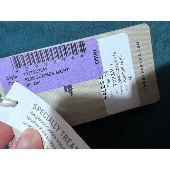 Tommy Bahama summer night cirrus coast vneck mens size medium - Picture 3 of 7